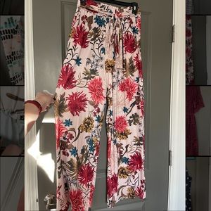 Floral flowy pants